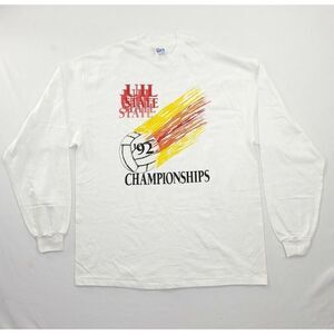 Vtg Hanes Beefy-T UIL '92 Volleyball Championships Interscholastic Single Stitch